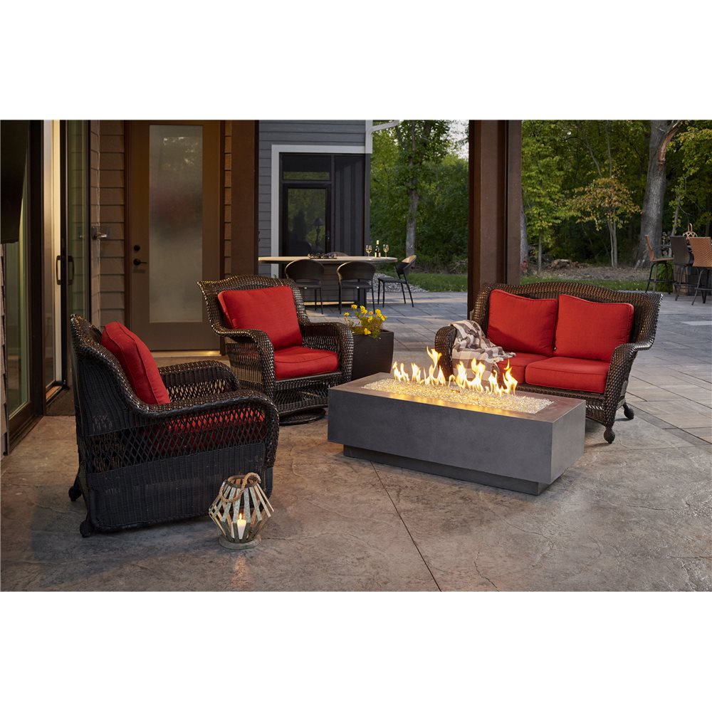 Outdoor GreatRoom Cove 72-Inch Linear Fire Pit Table in Midnight Mist - CV-72MM