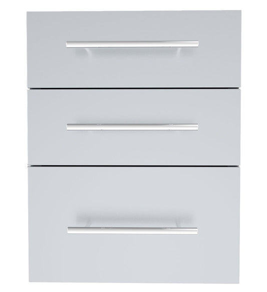 Sunstone Designer Series, Raised Style 18x23-Inch Height Triple Drawer - DE-TD23 - Front View of Triple Drawer Cabinet