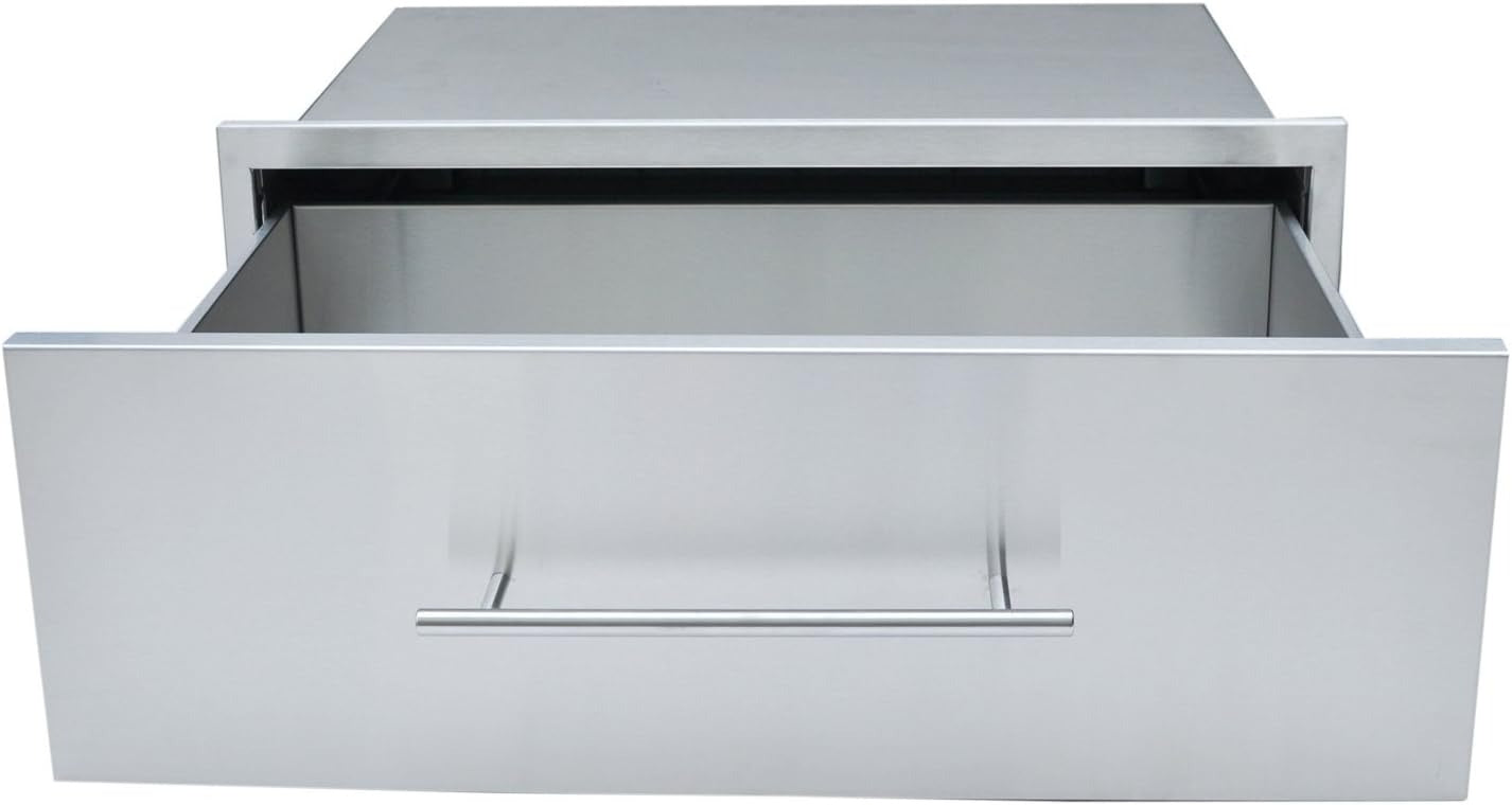 Sunstone Designer Series, Raised Style 30x10-Inch Height Single Drawer - DE-MD30 - Open Single Drawer Cabinet Front View