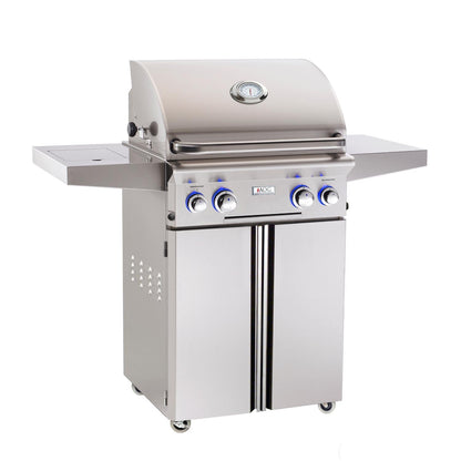 American Outdoor Grill L-Series 24-Inch 2-Burner Freestanding Propane Gas Grill W/ Rotisserie & Single Side Burner - 24PCL