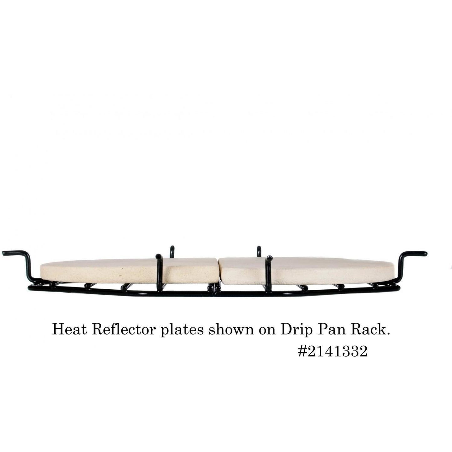 Primo PG00325 Ceramic Heat Deflector Plates For Oval Junior 200 - Side View