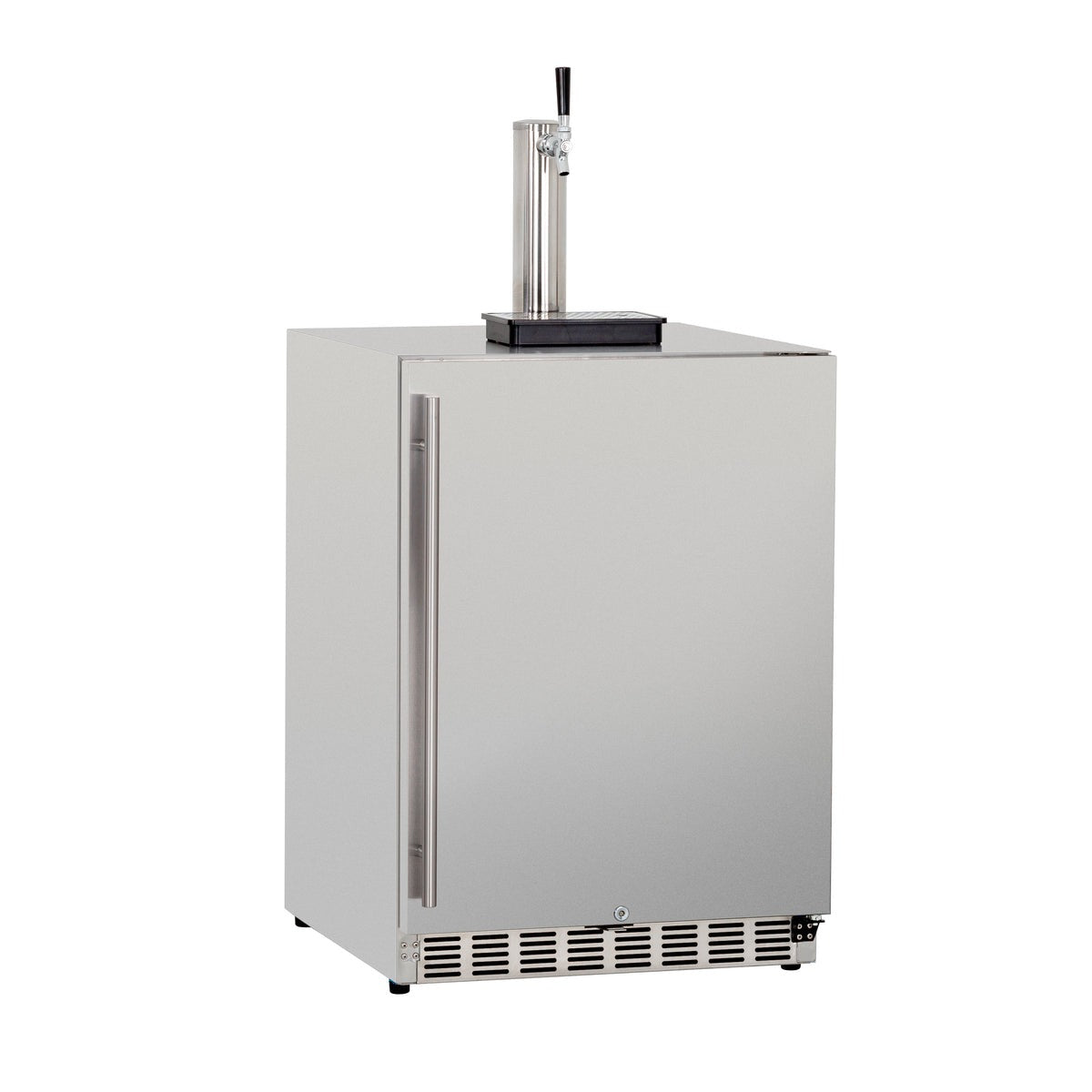 24" 6.6c Deluxe Outdoor Rated Kegerator Single Tower - RFR-24DK1 - Angled View