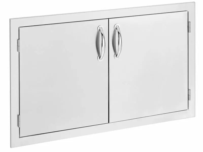 Summerset 39-Inch Stainless Steel Double Access Door - SSDD-39 - Angled View