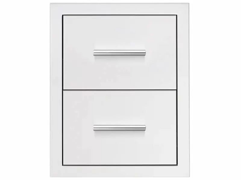 Summerset 17-Inch Stainless Steel Flush Mount Double Access Drawer - DR2-17