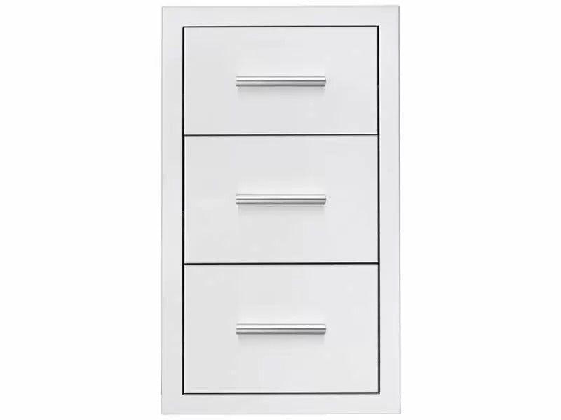 Summerset 17-Inch Stainless Steel Triple Drawers - DR3-17