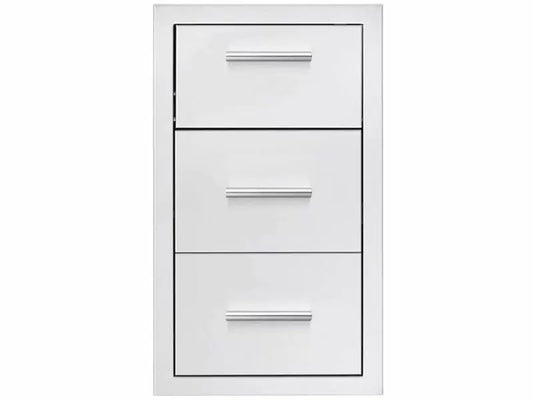 Summerset 17-Inch Stainless Steel Flush Mount Double Access Drawer With Paper Towel Holder - TDC-17