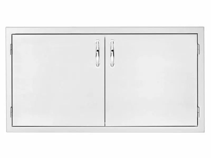 Summerset 36-Inch Stainless Steel 2-Drawer Dry Storage Pantry & Enclosed Cabinet Combo - SSDP-36DC - Front View