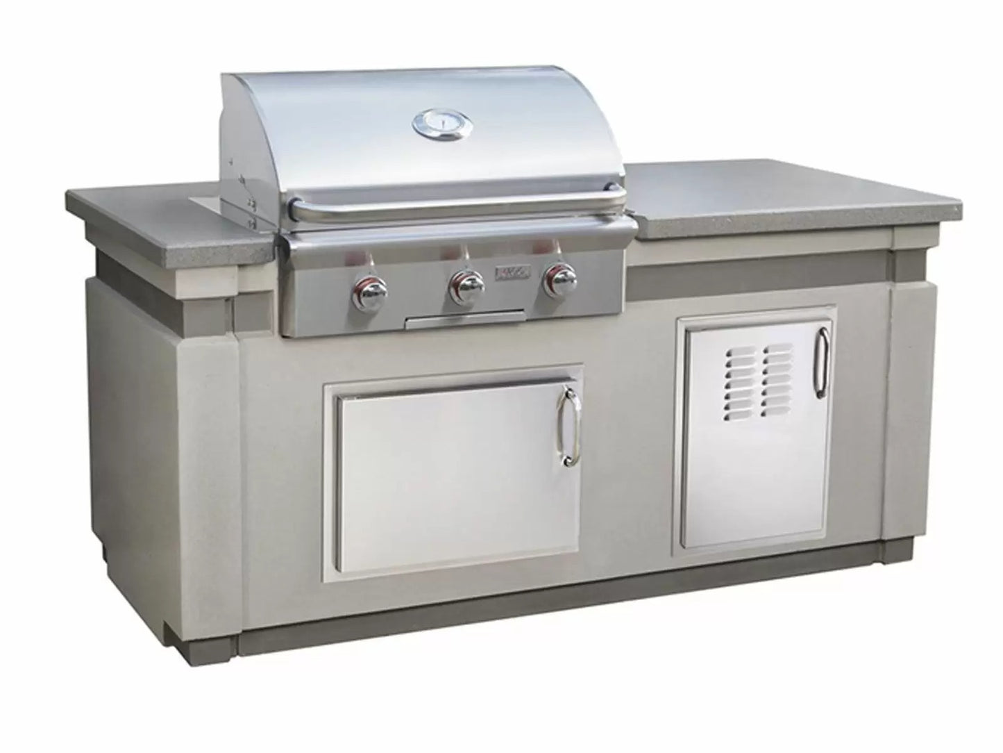 AOG T-Series Island Bundle for the AOG 30" built-in grills - IP30TO-CGT-75SM - AOG Outdoor Grill Island With Storage Cabinets