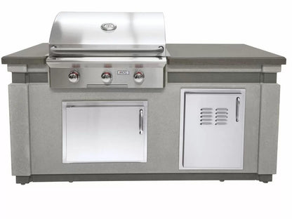 AOG T-Series Island Bundle for the AOG 30" built-in grills - IP30TO-CGT-75SM - Front View Of AOG Grill Island With Cabinets