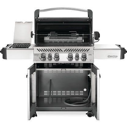 Napoleon Prestige 500 Grill with Infrared Rear Burner and Infrared Side Burner - Black - P500RSIBK-3 (2019) - Open View