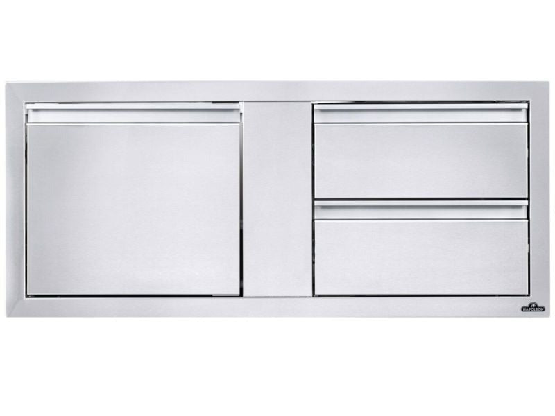 Napoleon 42-Inch Stainless Steel Single Door and Double Drawer Combo - BI-4216-1D2DR - Front View