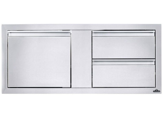 Napoleon 42-Inch Stainless Steel Single Door and Double Drawer Combo - BI-4216-1D2DR - Front View