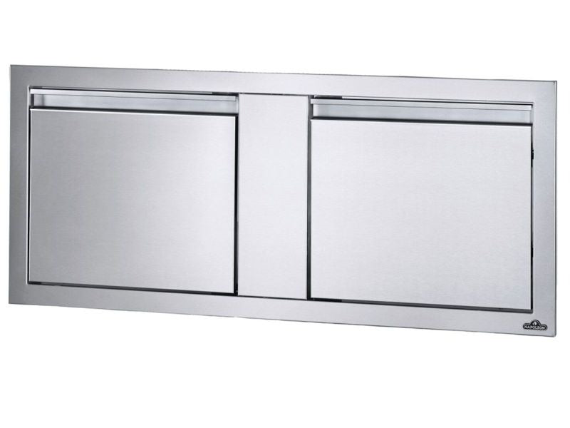 Napoleon 42-Inch Stainless Steel Single Small Double Doors - BI-4216-2D - Angled View