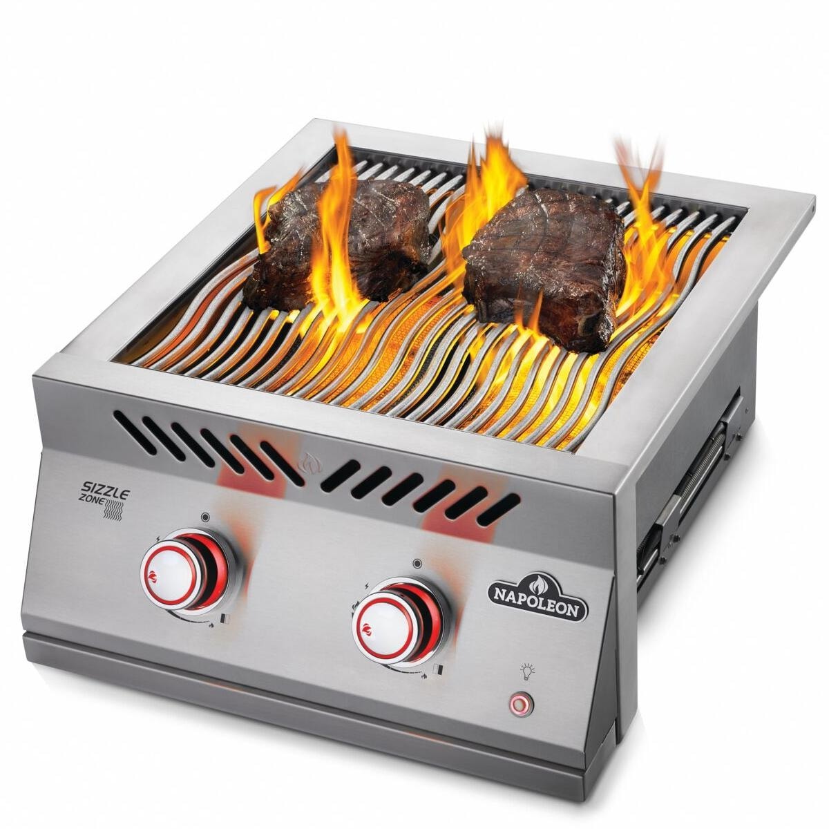 Napoleon BIB18IRSS Built-In 700 Series Dual Infrared Burner - Searing Steaks