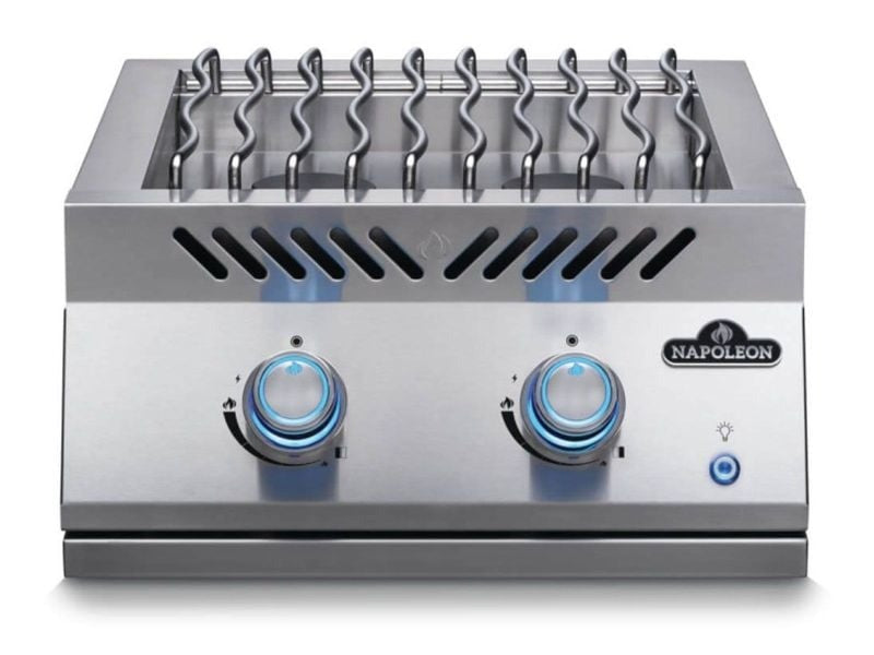 Napoleon Built-In 700 Series Dual Range Top Burner with Stainless Steel Cover - BIB18RTSS - Front View