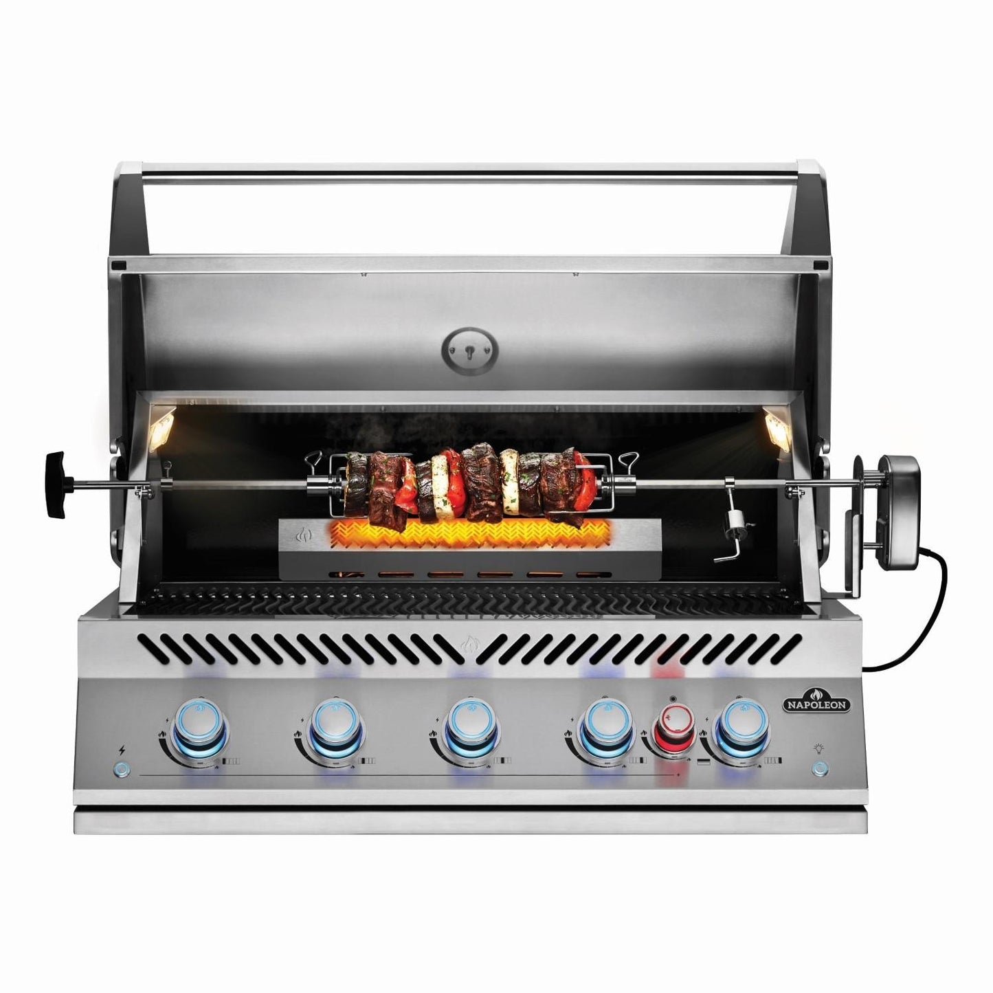 Napoleon BIG38RBSS-1 Grill - In Use Roast W/ Veggies - White Background