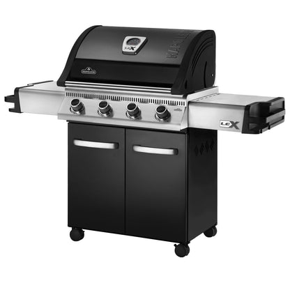 Napoleon Black 4-burner 48,000-BTU Propane Gas BBQ Grill with Cover - COS485PK-A - Angled View