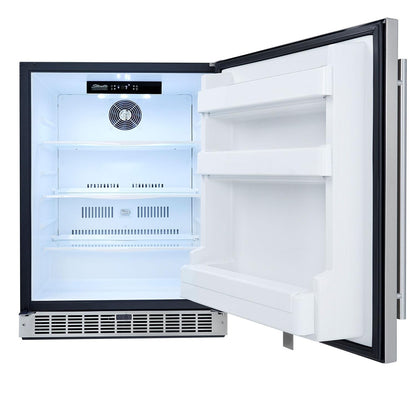 Napoleon NFR055OUSS Outdoor Rated Stainless Steel Fridge - Empty - White Background
