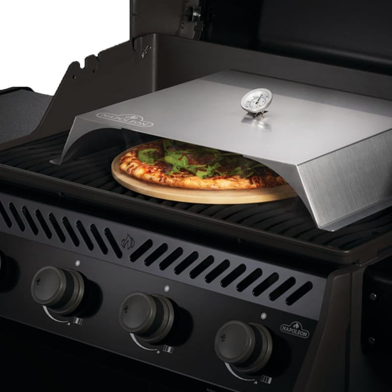 Napoleon 71200 Pizza Stainless Steel Counter Top Oven for Gas Grills - Pizza Stone Inside Counter Top Oven - Lifestyle
