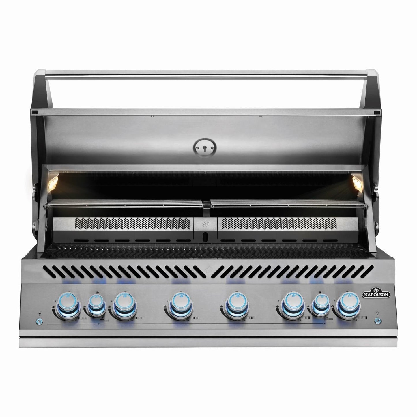 Napoleon BIG44RBSS-1 Grill - Straight Open With Warming Rack - White Background