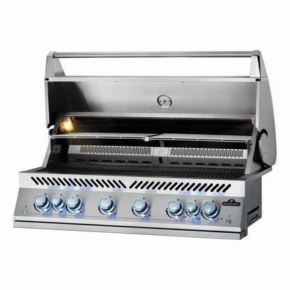 Napoleon BIG44RBSS-1 Grill - Angled Open With Warming Rack - White Background