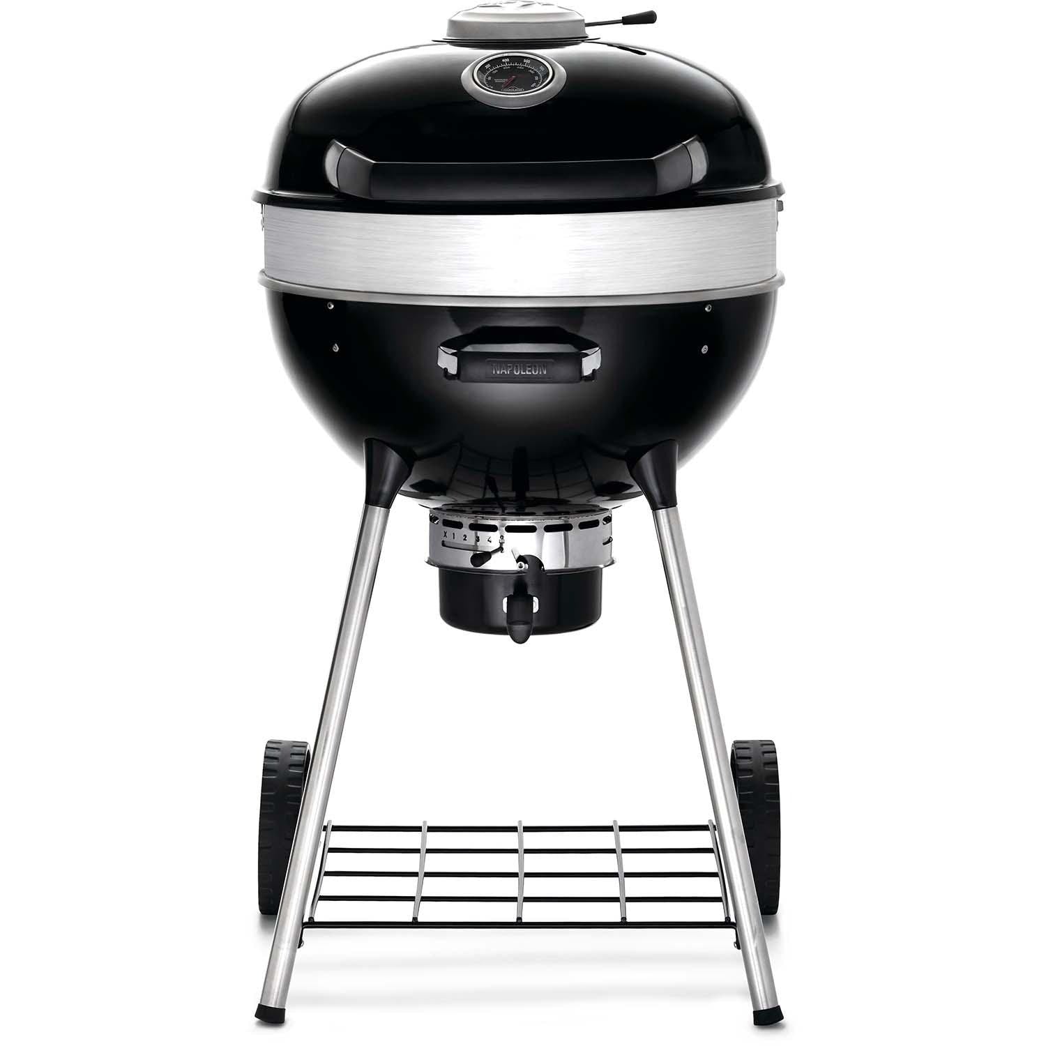 Napoleon PRO22K-LEG-3 PRO 22 Inch Charcoal Kettle Grill - Black - White Background
