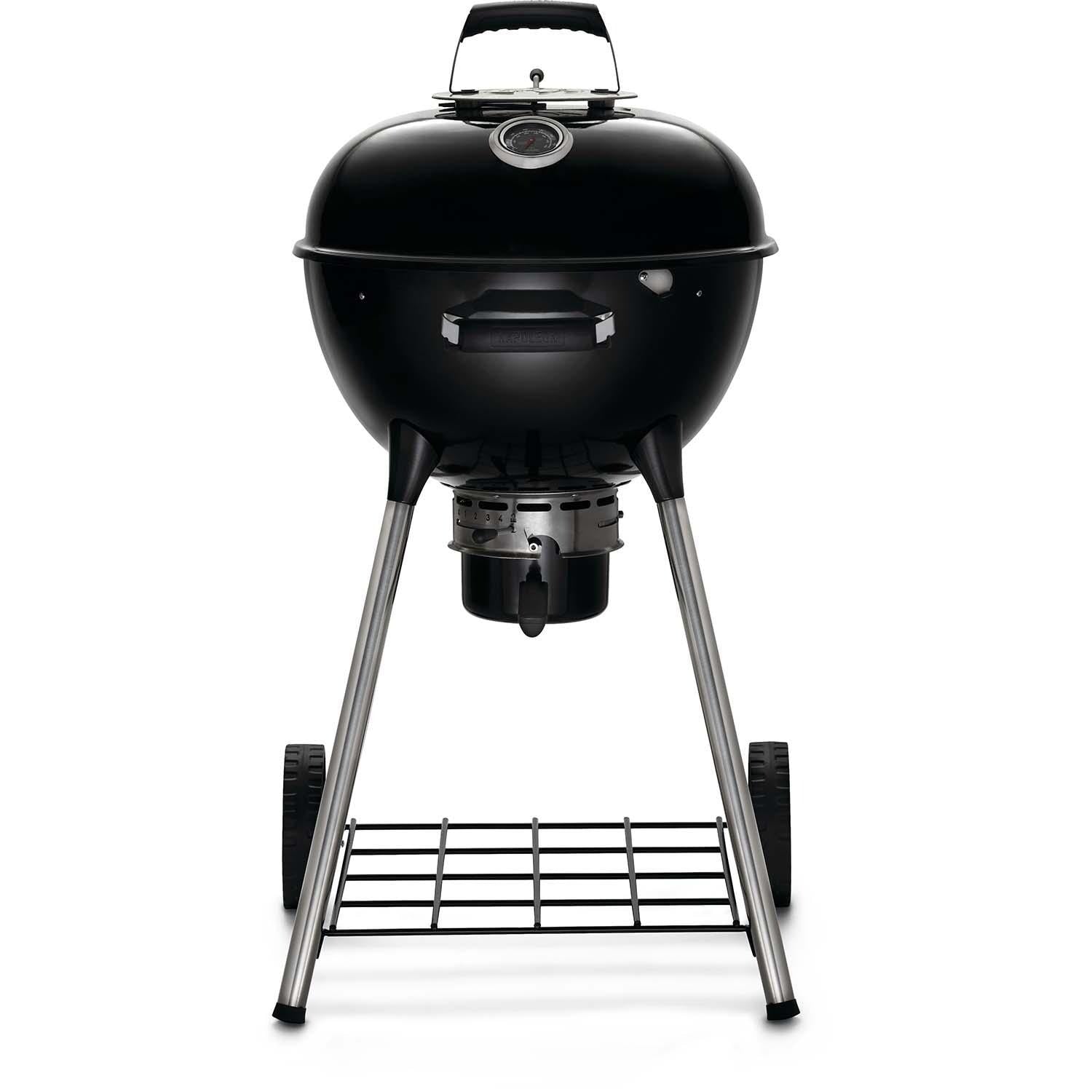 Napoleon NK18K-LEG-3 18 Inch Charcoal Kettle Grill - Black - White Background
