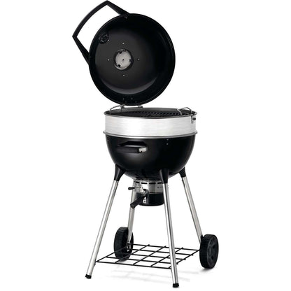 Napoleon PRO18K-LEG-3 PRO 18 Inch Charcoal Kettle Grill - Black - Lid Off - White Background
