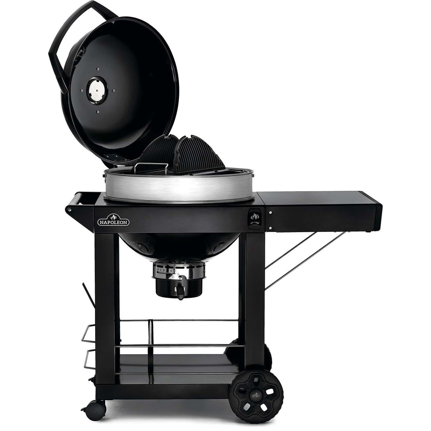 Napoleon PRO22K-CART-3 PRO 22 Inch Cart Model Charcoal Kettle Grill - Black W/Cart - Detail