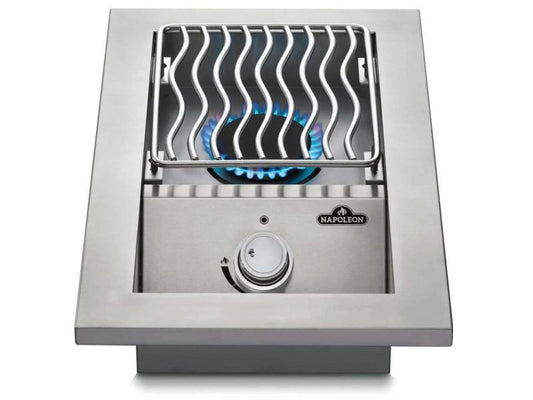 Napoleon Built-In 500 Series Inline Single Range Top Burner with Stainless Steel Cover - BI10RTSS - Front View