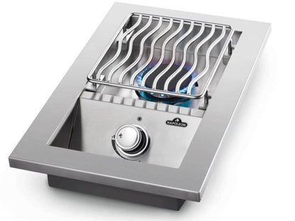 Napoleon Built-In 500 Series Inline Single Range Top Burner with Stainless Steel Cover - BI10RTSS - Angled View