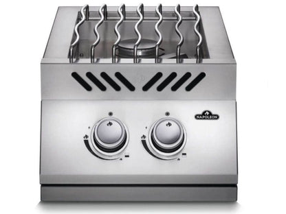 Napoleon Built-In 500 Series Inline Dual Range Top Burner with Stainless Steel Cover - 	BI12RTSS - Front View