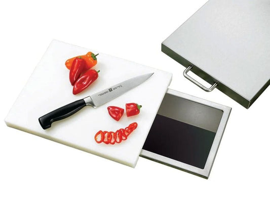 TrueFlame 14"x10" Trash Chute & Cutting Board with Lid - TF-TC-14-A - White Background