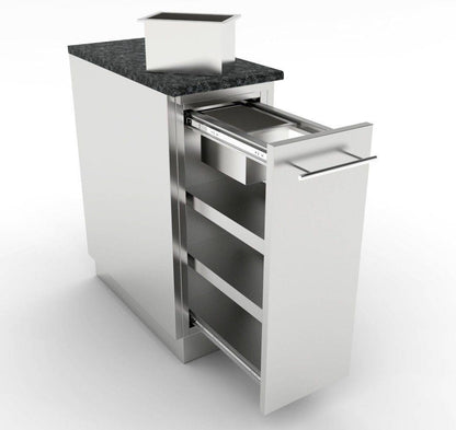Sunstone 12″ Spice Rack Drawer w/Two Removable Bins – SBC12SSRD - Drawer Open