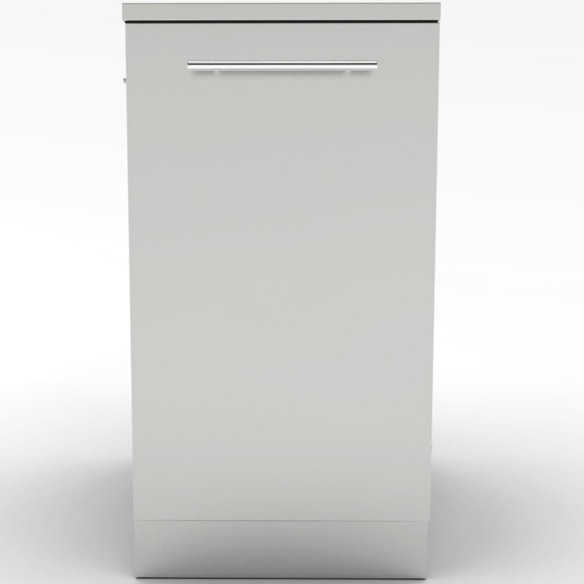 SBC18STRD - Cabinet Back & Interior Showing Two Included Trash Bins