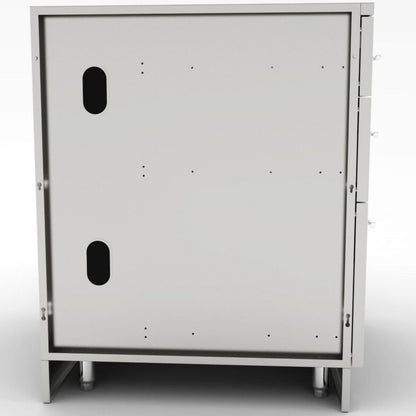 Sunstone 30-Inch Outdoor Kitchen Triple Drawer Island Cabinet - SBC30STD - Side