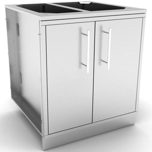 Sunstone 30-Inch Outdoor Kitchen Weather Sealed Dry Storage Island Cabinet - SBC30DSPC
