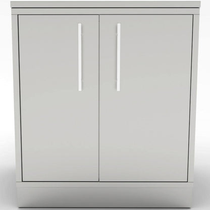 Sunstone 30-Inch Outdoor Kitchen Weather Sealed Dry Storage Island Cabinet - SBC30DSPC - Cabinet Front