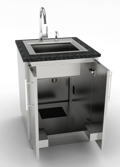 Sunstone 24" Full Double Door Base Cabinet SBC24FDD - Tap On It