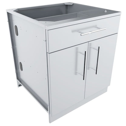 Sunstone Designer 30-in W x 28.25-in D x 34.5-in H Modular Outdoor Kitchen Cabinet - SBC30CDD - Front Angled View