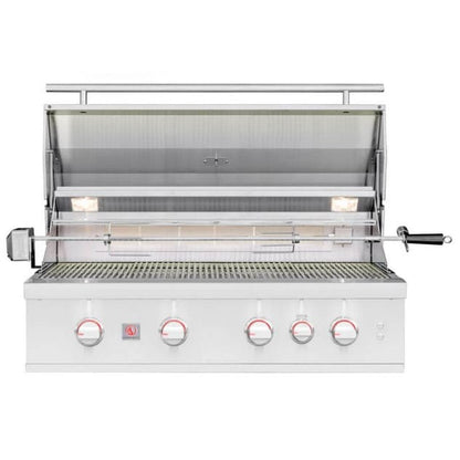 Summerset TRL 40 Inch 4 Burner Built-In Gas Grill With Rotisserie - TRLPRO40
Alt Text: Grill with open lid