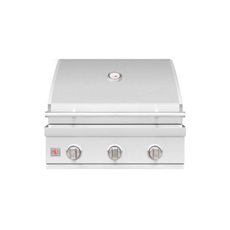 Summerset Sizzler 25-Inch 3-Burner Built-In Gas Grill - SZR25 - Lid Closed