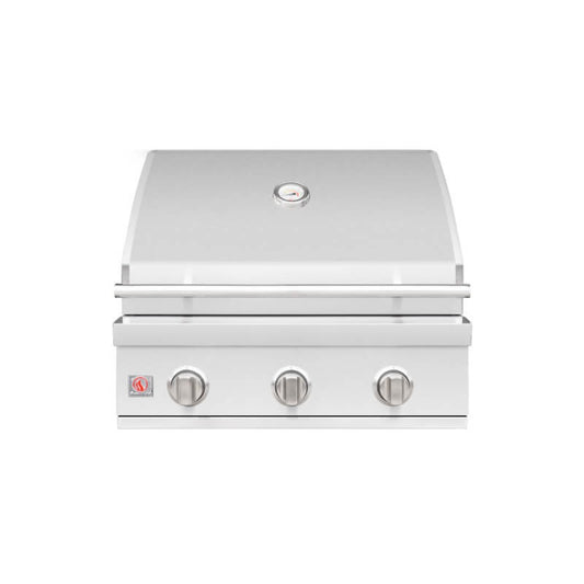 Summerset Sizzler 25-Inch 3-Burner Built-In Gas Grill - SZR25 - Lid Closed