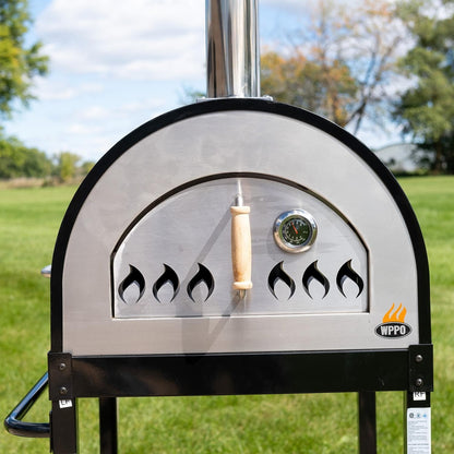 WPPO Hybrid 25-in Wood/Gas-Fired Oven - Black - WKE-04WG-BLK - Black - Lifestyle