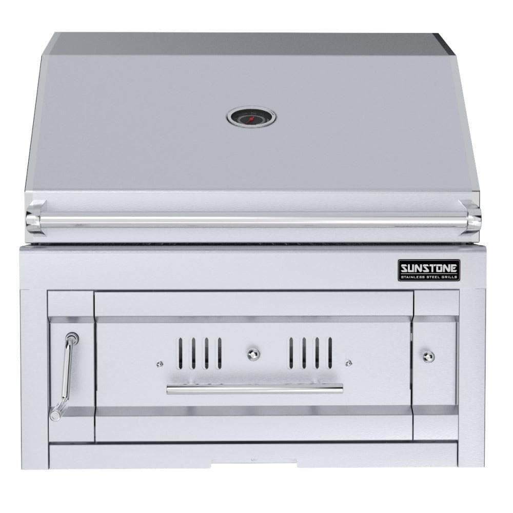 Sunstone SUNCHSZ28 Series 28 Inch Single Zone 304 Stainless Steel Charcoal Grill