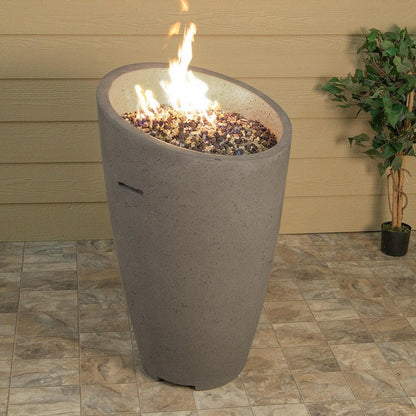 American Fyre Designs Eclipse 23-Inch Fire Urn - Smoke - Lifestyle