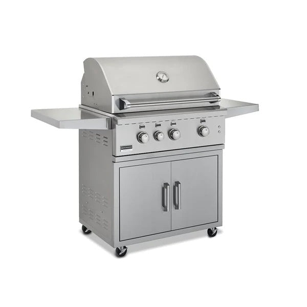 Broilmaster B-Series 32" 4-Burner Stainless Steel Grill Head With Built-In Infrared Burner and Cooking Lights - BSB324 - Freestanding