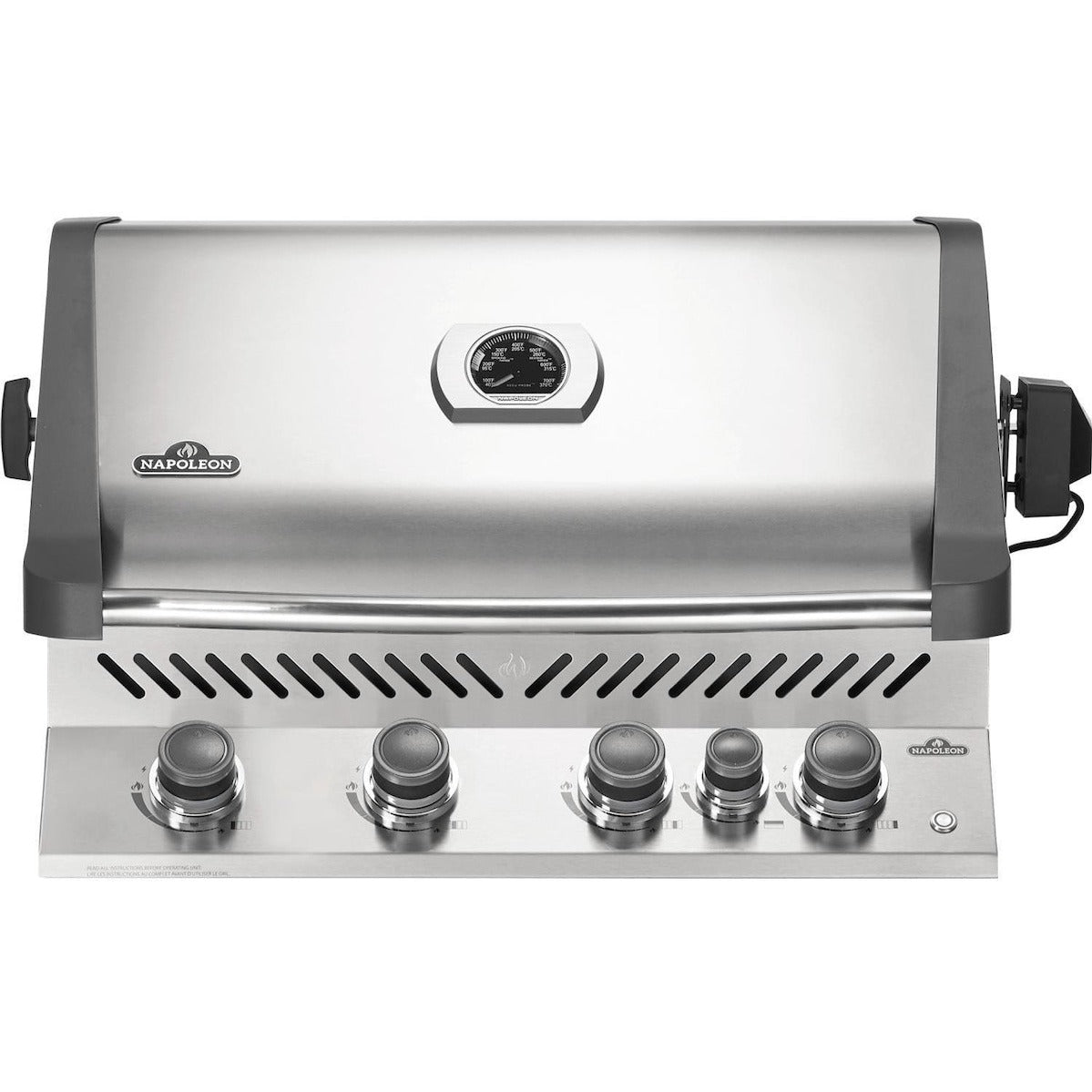 Napoleon BIP500RBSS-3 (2019) Prestige 500 Built-in Grill with Infrared Rear Burner - Lights Off
