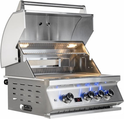 Bonfire 28" 3 Burner Built-In Grill with Rotisserie Kit - CBB3