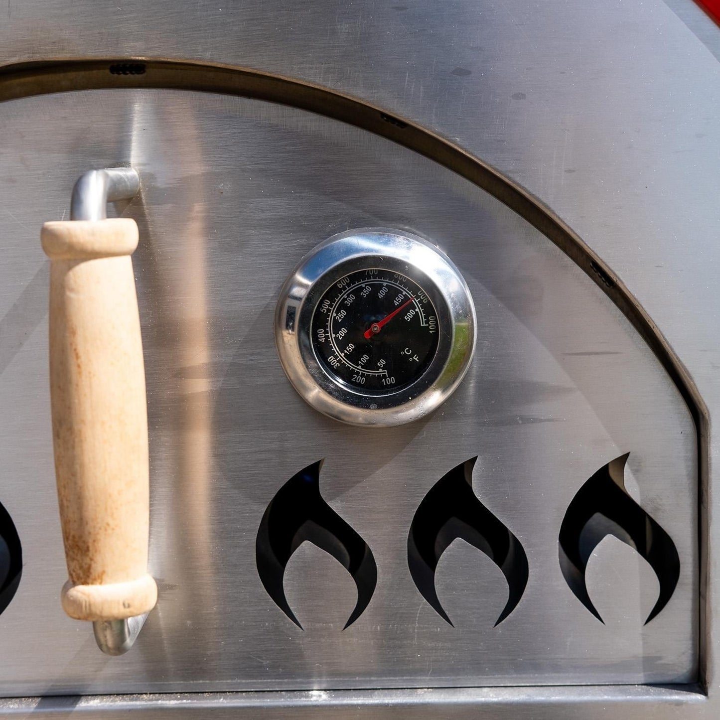 WPPO Hybrid 25-in Wood/Gas-Fired Oven - Red - WKE-04WG-RED -  Detail